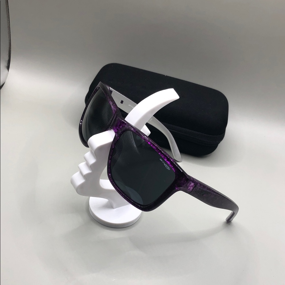 Arnette Witch Doctor Square Sunglasses UNISEX Purple w Case Italy